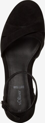 s.Oliver Strap sandal in Black