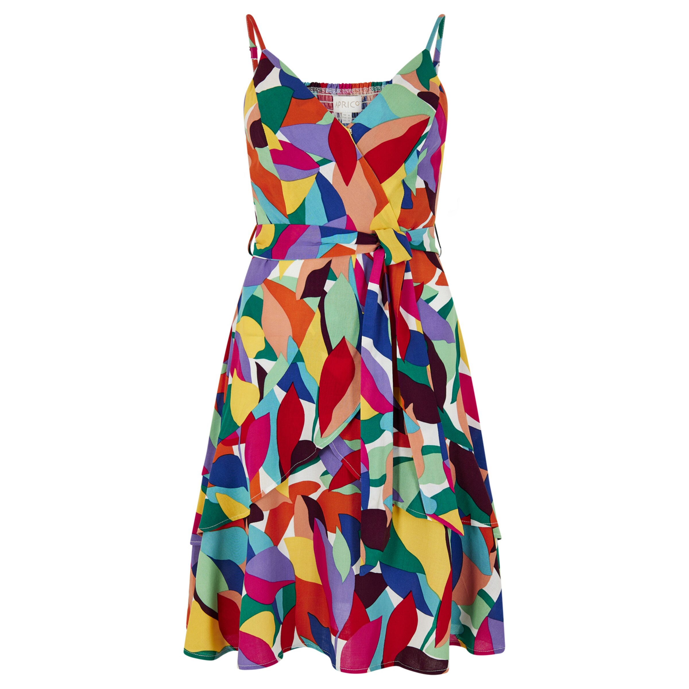 Apricot Kleid in Mischfarben: Vorderseite