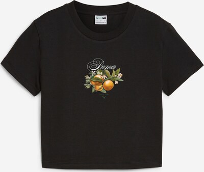 PUMA T-Shirt 'Fruity' in grün / orange / schwarz / weiß, Produktansicht