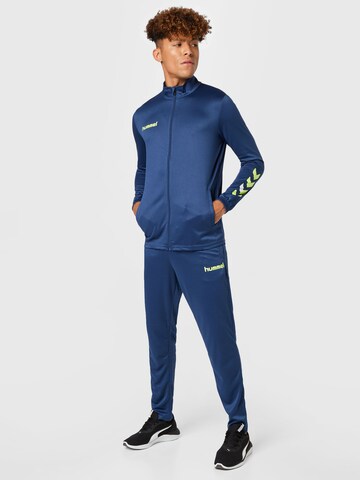 Hummel Trainingspak in Blauw: voorkant