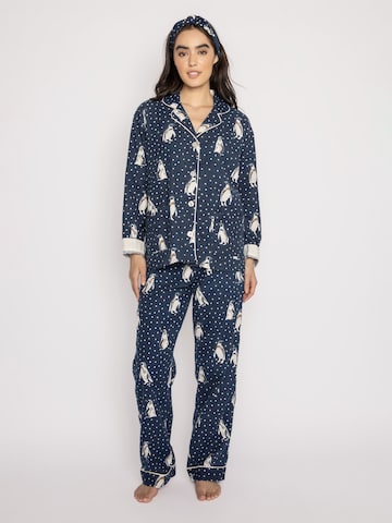 Pyjama ' Flanell ' PJ Salvage en bleu : devant