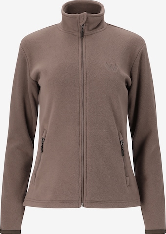 Whistler Athletic Fleece Jacket 'Cocoon' in Brown: front