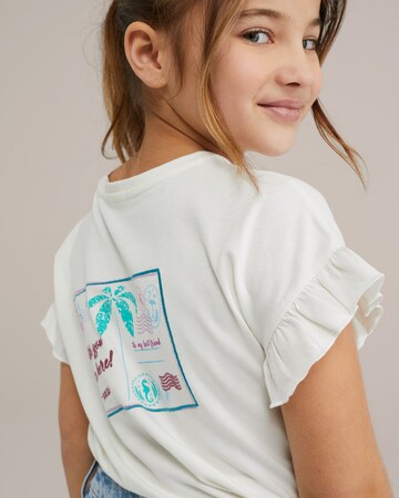 T-Shirt WE Fashion en blanc