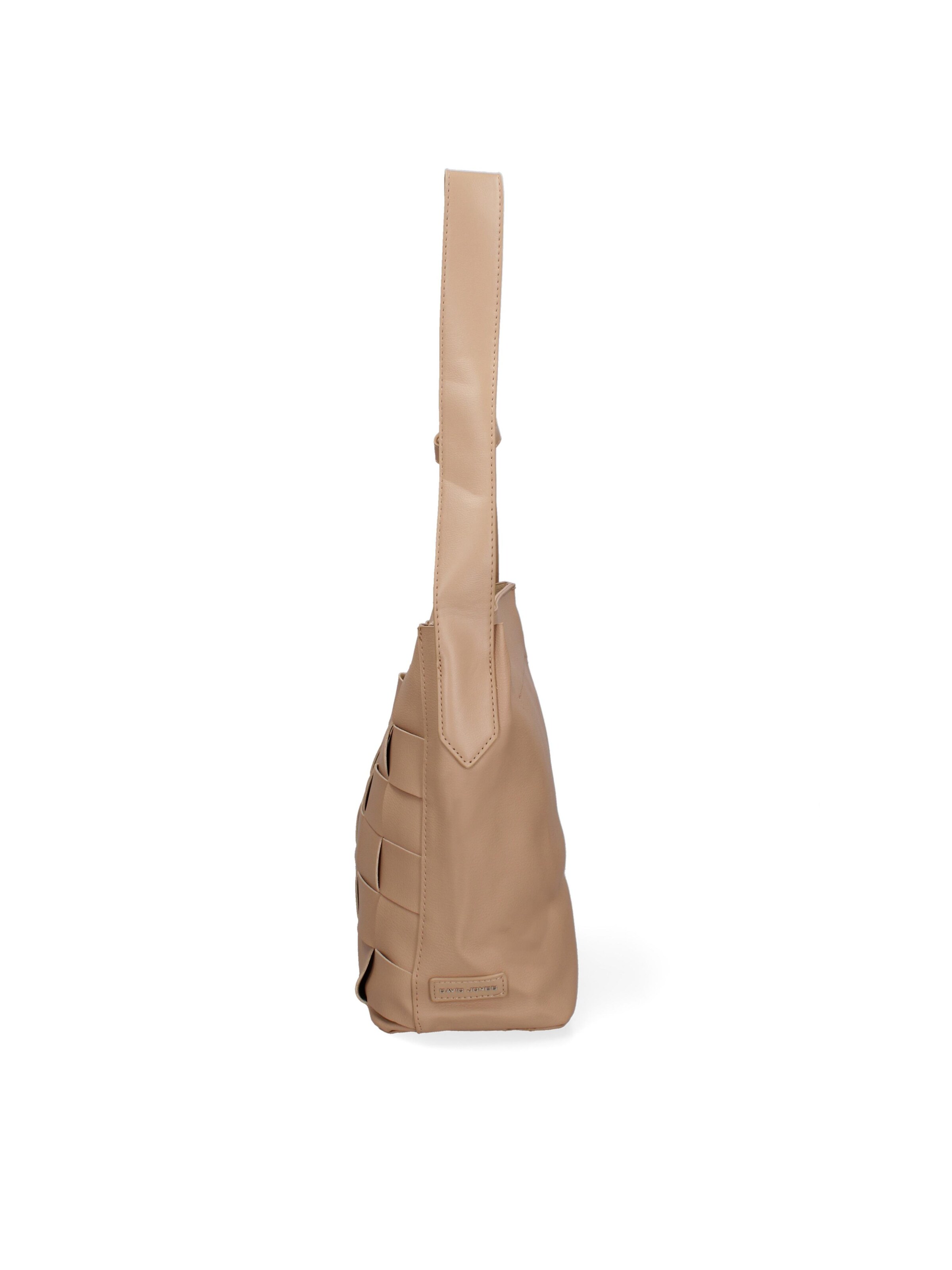 Borsa a spalla 'Borsa a Spalla Donna David Jones PVC Trapuntato Zip' di David Jones in beige
