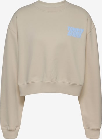 Tommy JeansSweater majica - bež boja: prednji dio