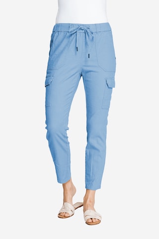 Zhrill Cargo Pants in Blue: front