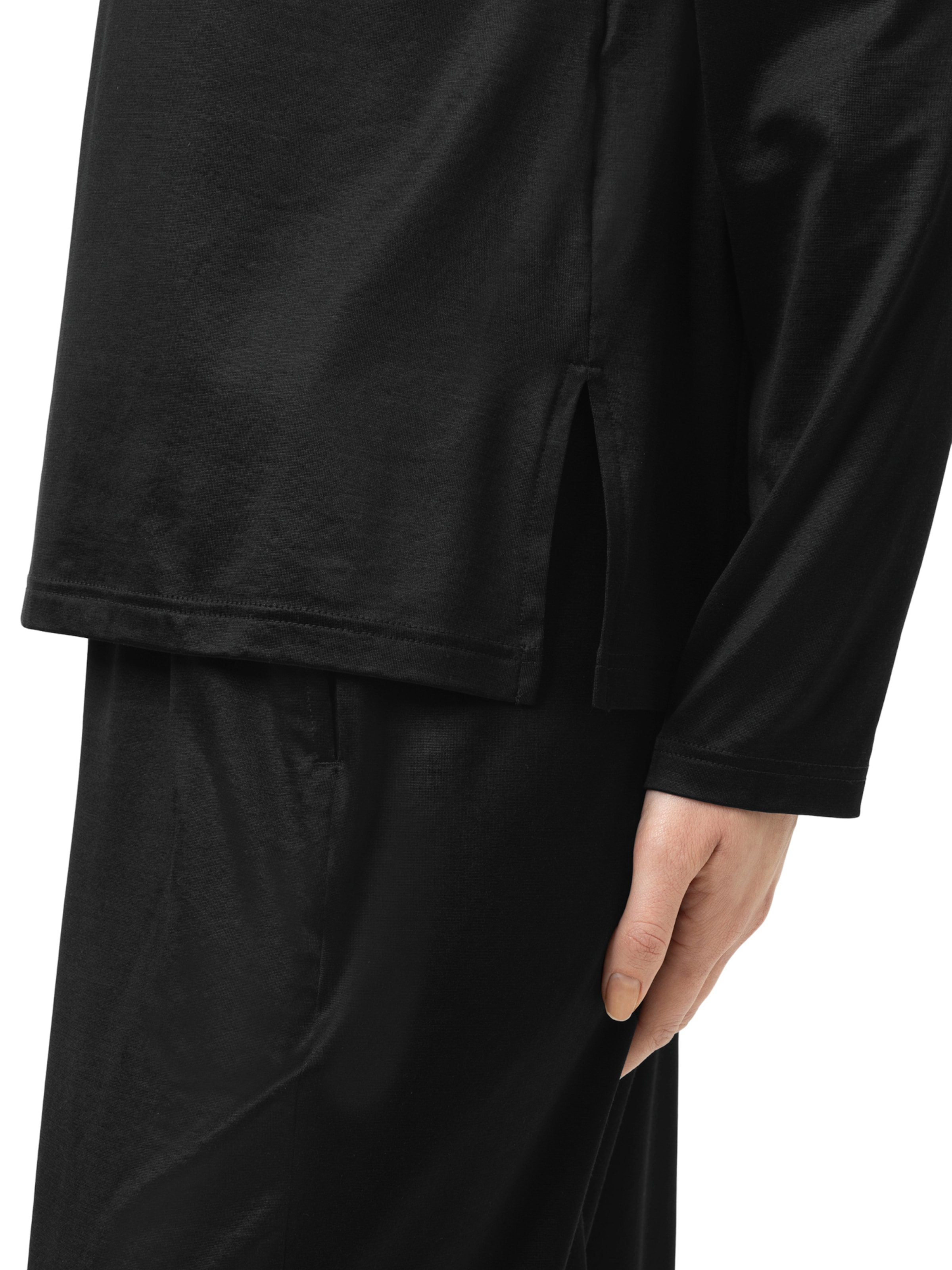 Mey Pajama shirt ' Serie Pure Shine ' in Black