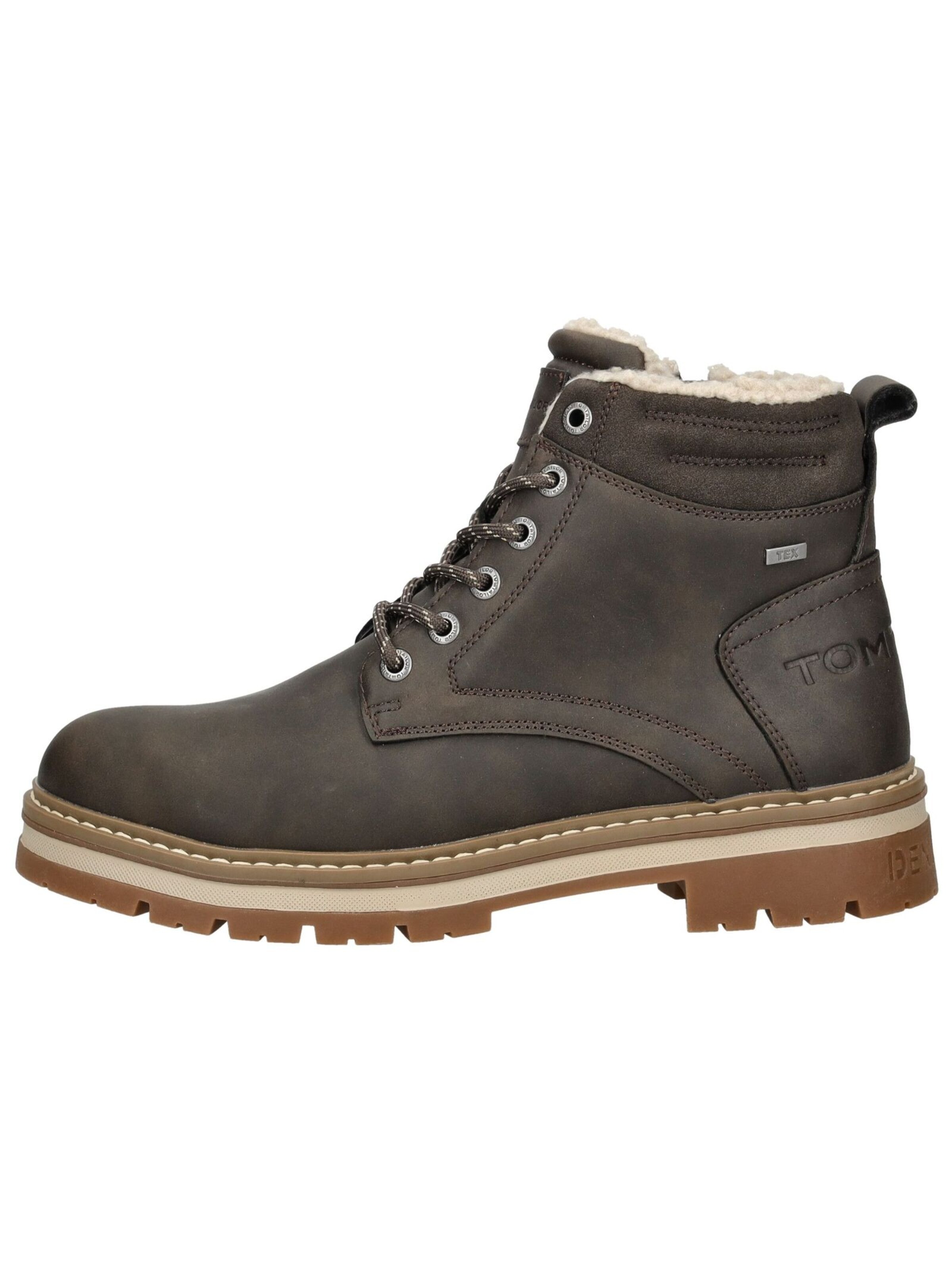 TOM TAILOR Lace-up boot in Brown
