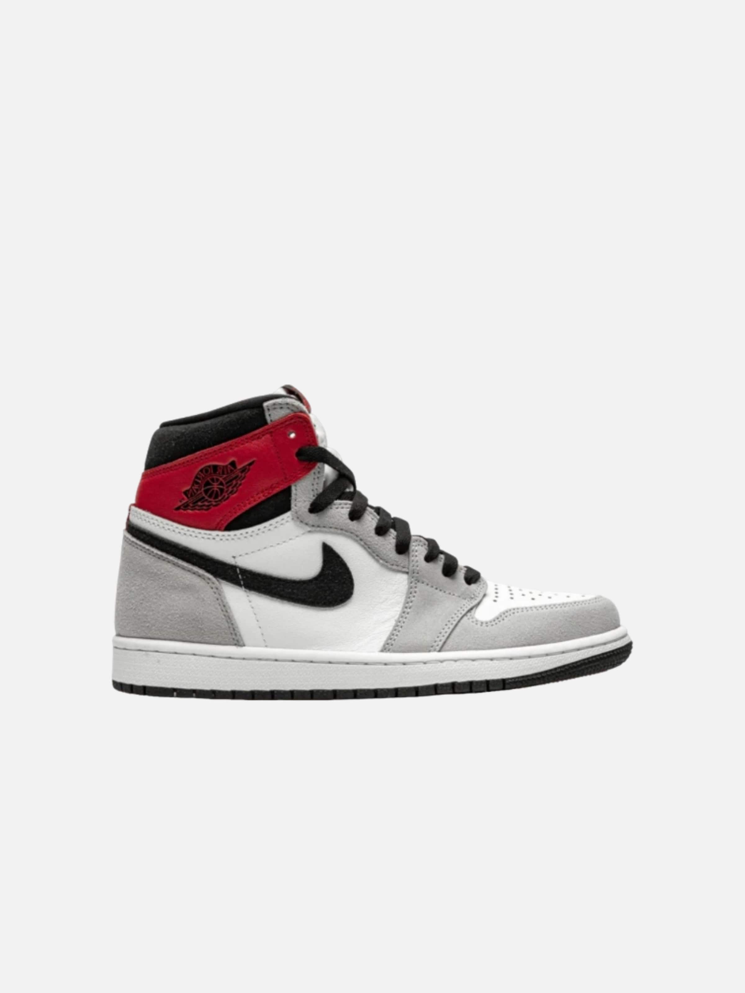 Sneaker alta 'Air 1 Retro High Light Smoke' di Jordan in rosso: frontale