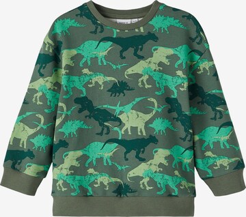 NAME IT - Sweatshirt 'Telle' em verde: frente