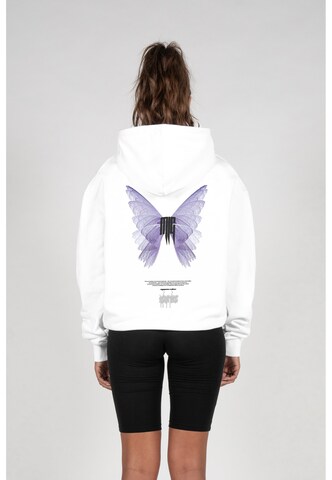 MJ Gonzales Sweatshirt 'METAMORPHOSE V.2' i vit: framsida