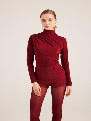 HOLLY LOLLY Slimfit Chino kalhoty – červená