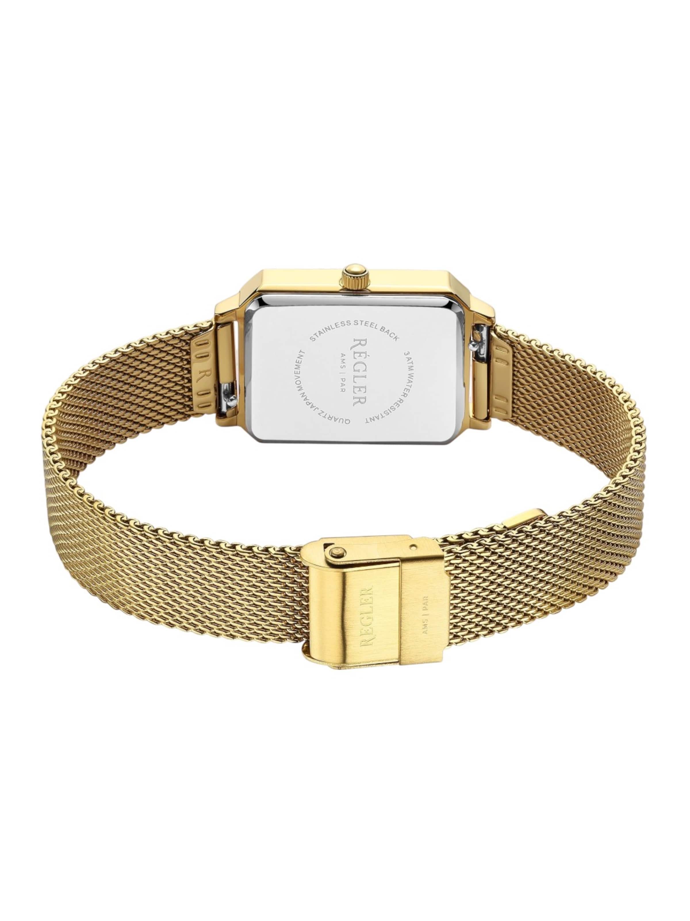 Montre à affichage analogique 'Régler Élégance Mesh Gold - Green' Régler en or