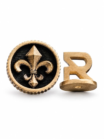 REYTEL Ohrring 'FLEUR DE LIS'‌‌‌‌‌‌ in Gelb: Vorderseite