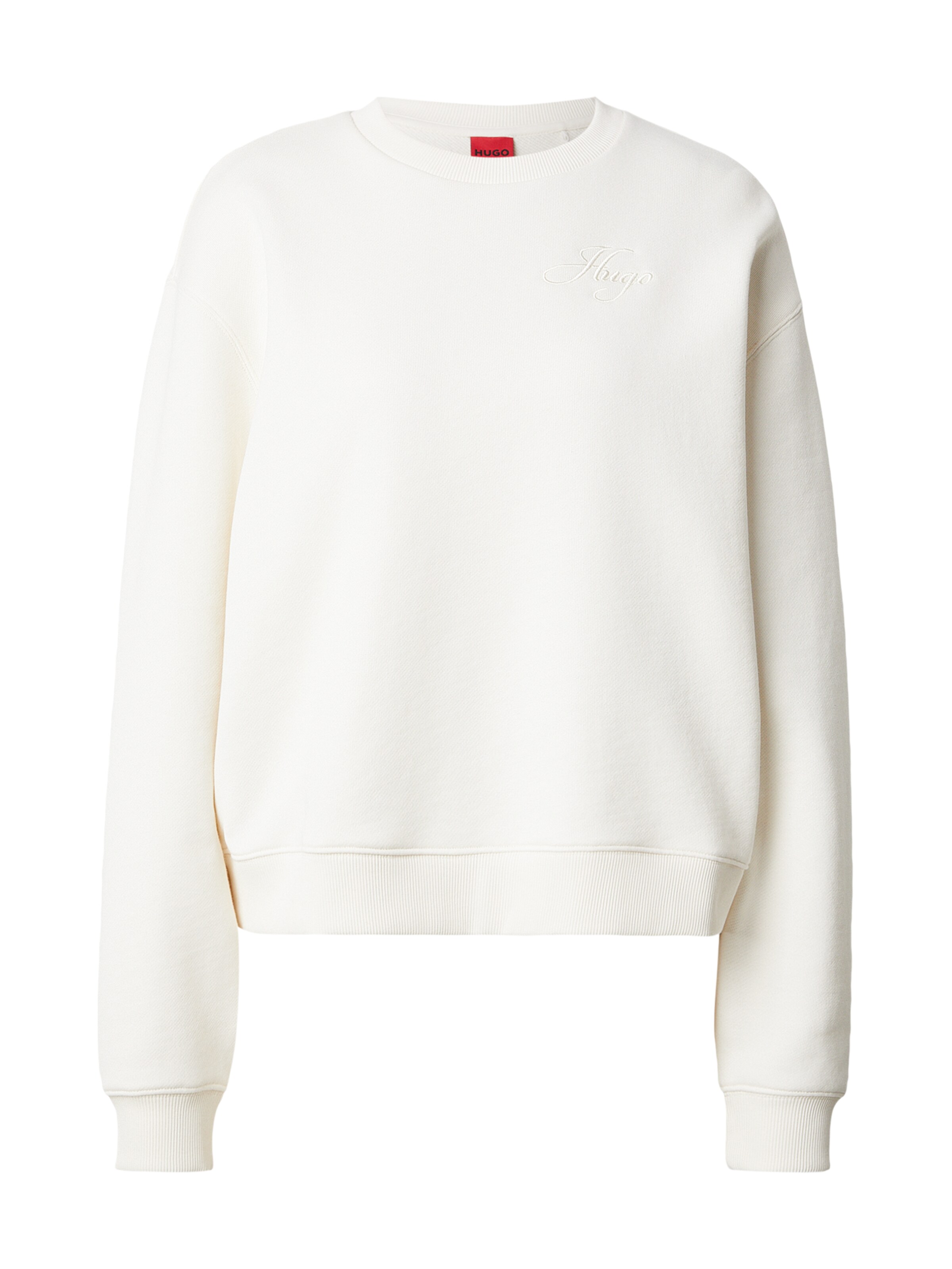 HUGO Sweatshirt 'Deroxina 9' in Weiß: Vorderseite