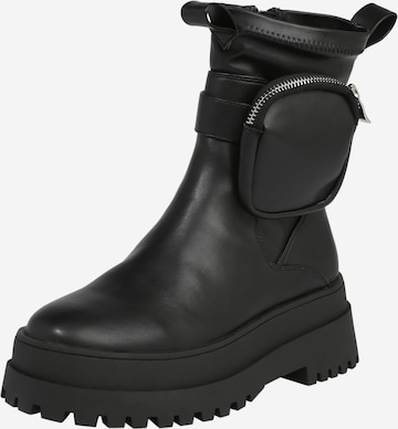 Public Desire Boots in Black: front