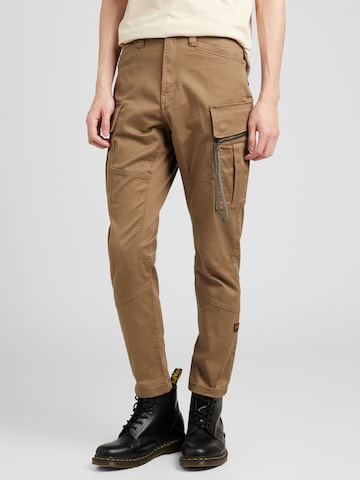 G-Star RAW Дънки Tapered Leg Карго панталон в кафяво: отпред