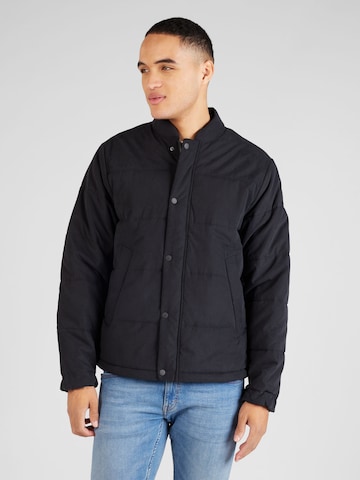 Veste mi-saison Abercrombie & Fitch en noir : devant