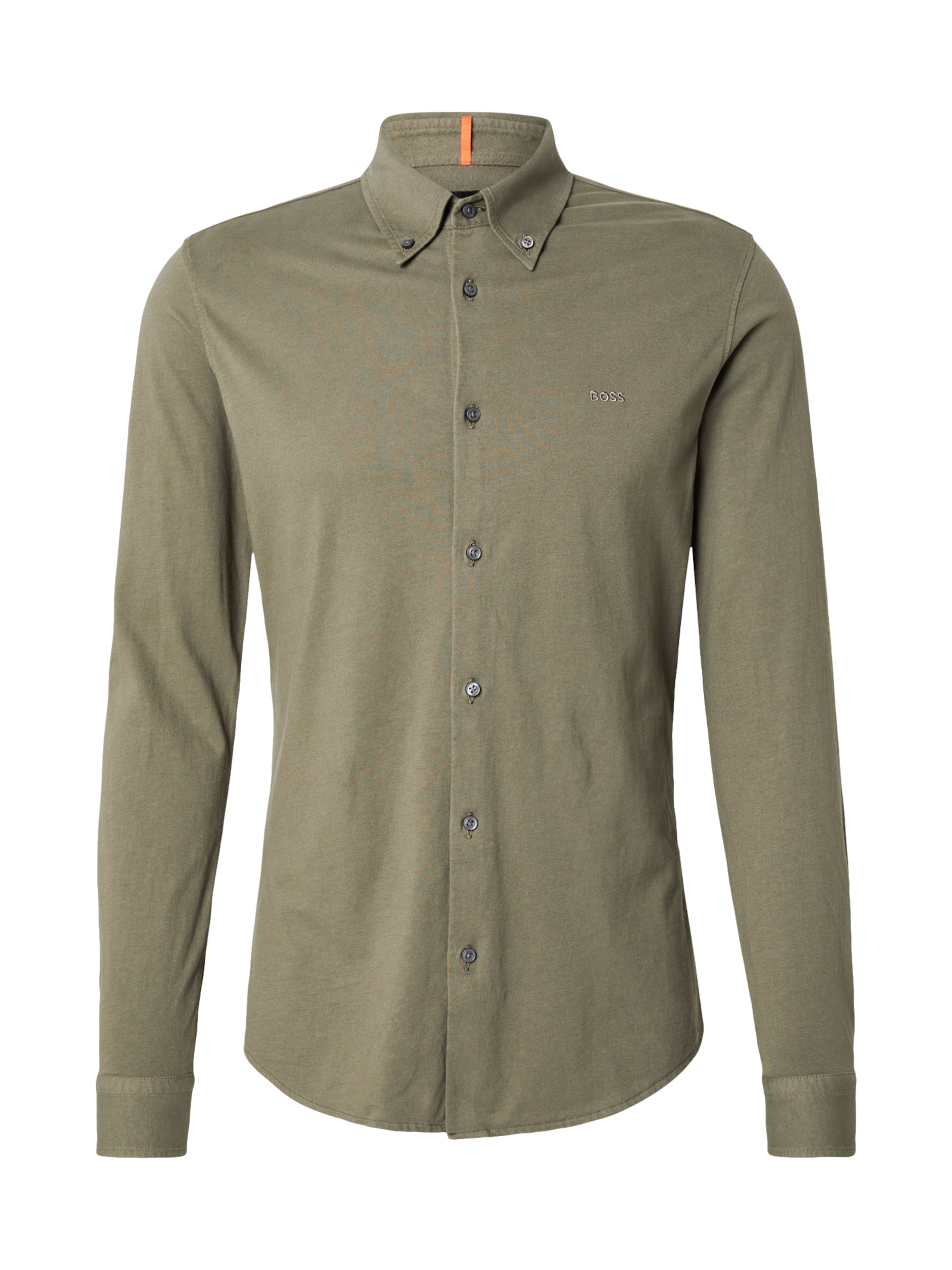 BOSS Slim fit Koszula 'Myjersey_M' w kolorze zielony: przód