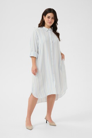 KAFFE CURVE Jurk 'Mille' in Blauw