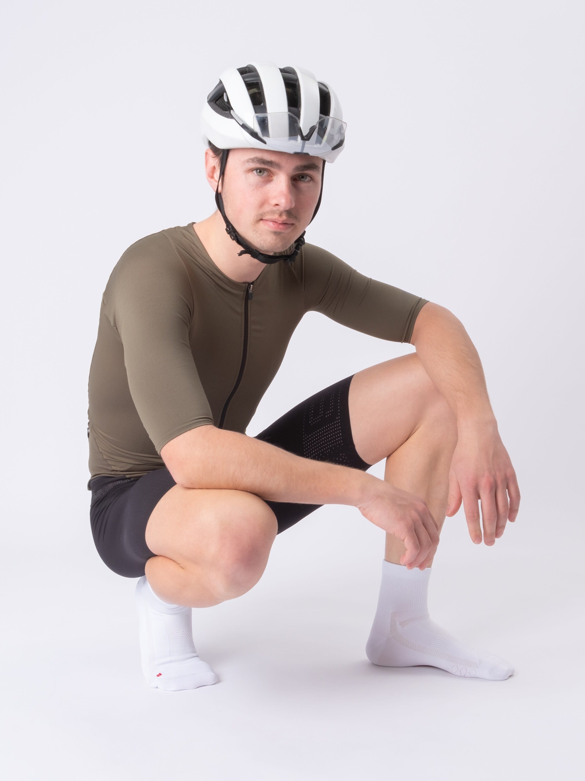 Occulto Sports socks 'Rennrad Thomas' in White: front