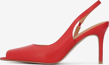 KazarCipele s potpeticom - crvena boja: prednji dio