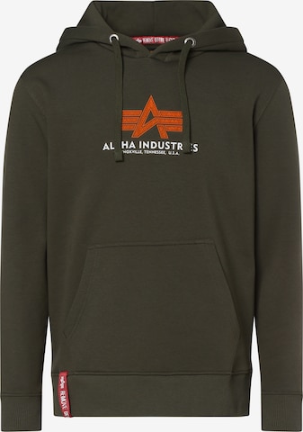 ALPHA INDUSTRIES Mikina - Zelená: predná strana