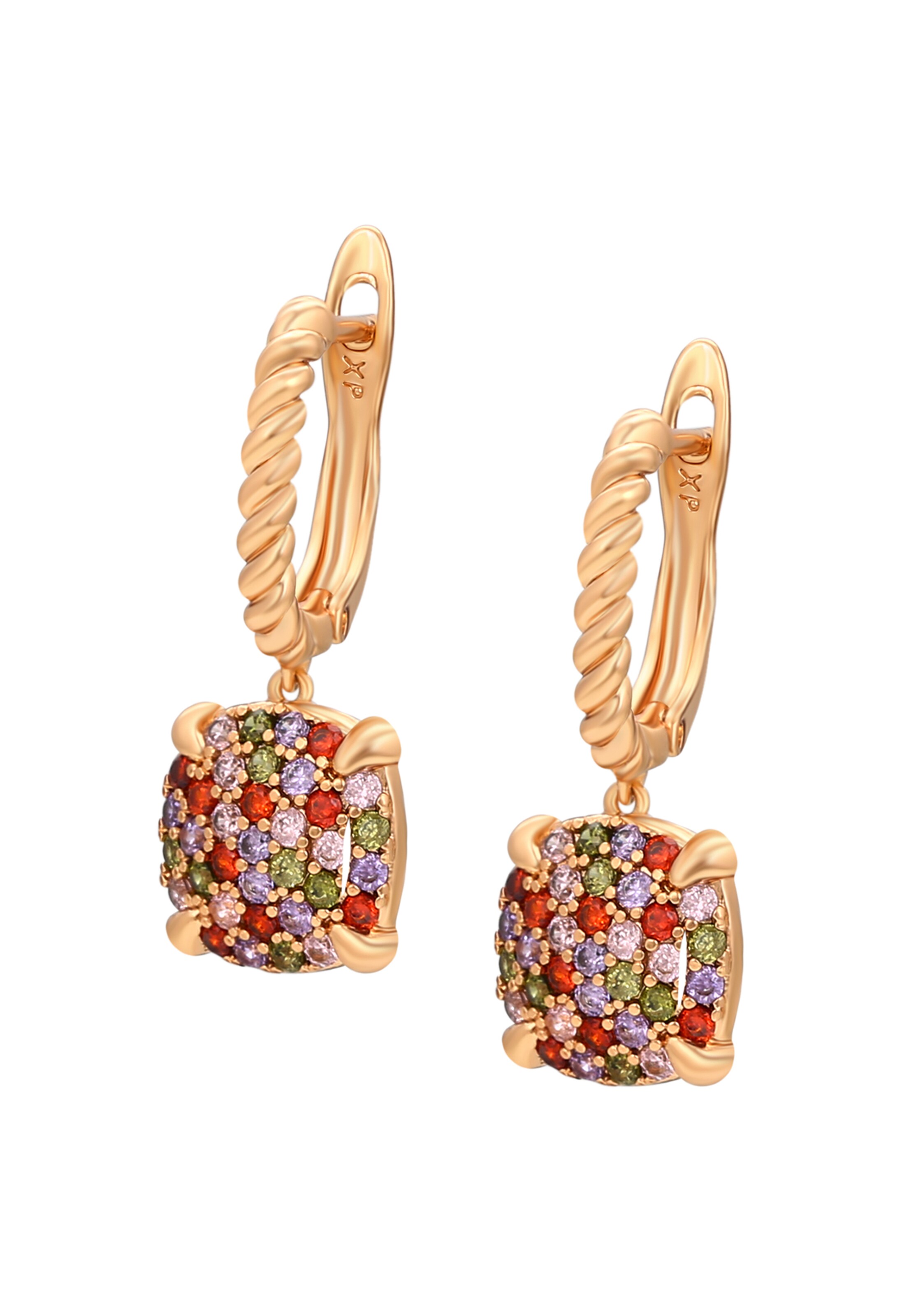 faina - Pendientes en oro: frente