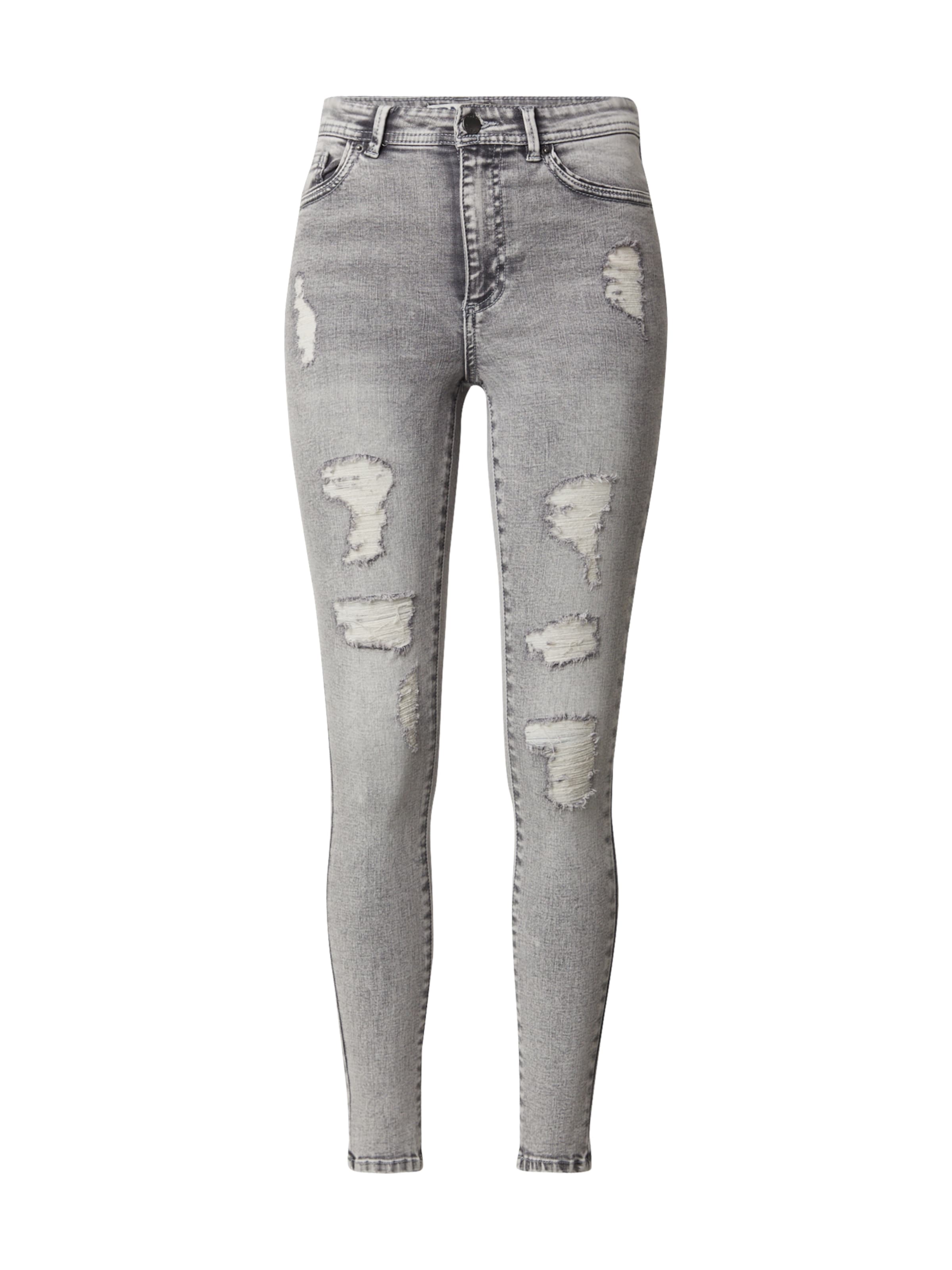 Skinny Jean 'WAUW' ONLY en gris : devant