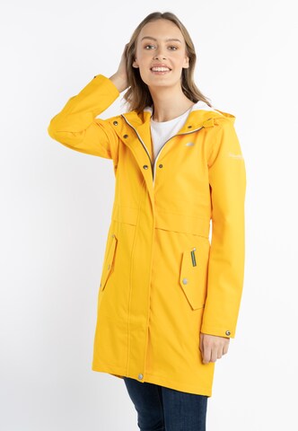 Manteau fonctionnel Schmuddelwedda en jaune : devant