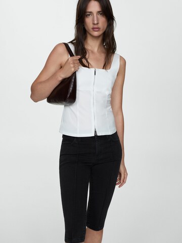 MANGO Slimfit Jeans 'Lora' in Zwart