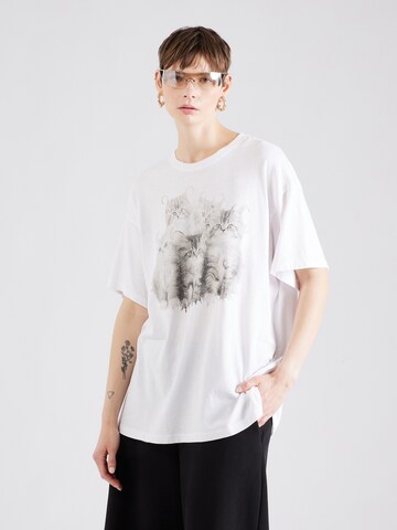 WEEKDAY - Camisa oversized 'Emy' em branco: frente