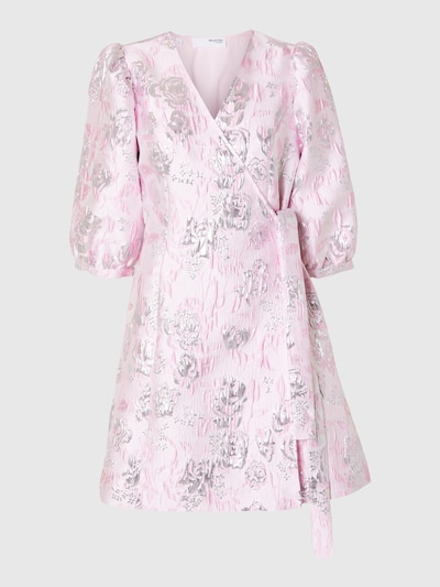 SELECTED FEMME Kleid 'Jacquard' in pink / silber, Produktansicht