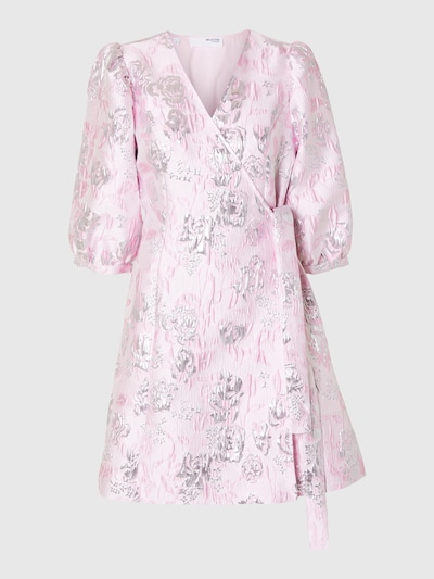 SELECTED Kjole 'Jacquard' i pink / sølv, Produktvisning