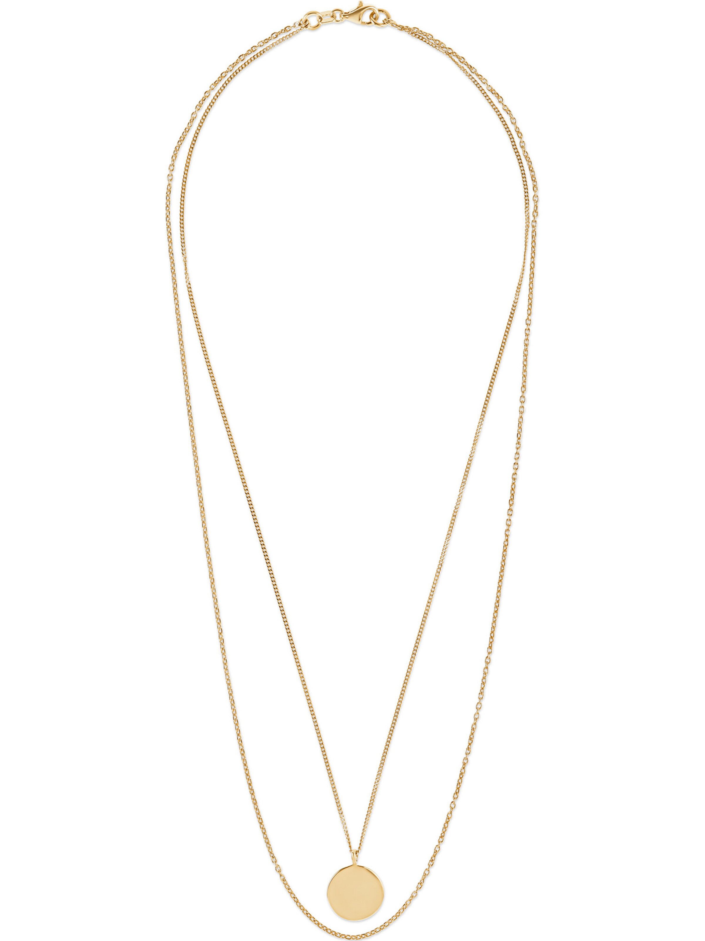 FAVS Necklace in Gold: front