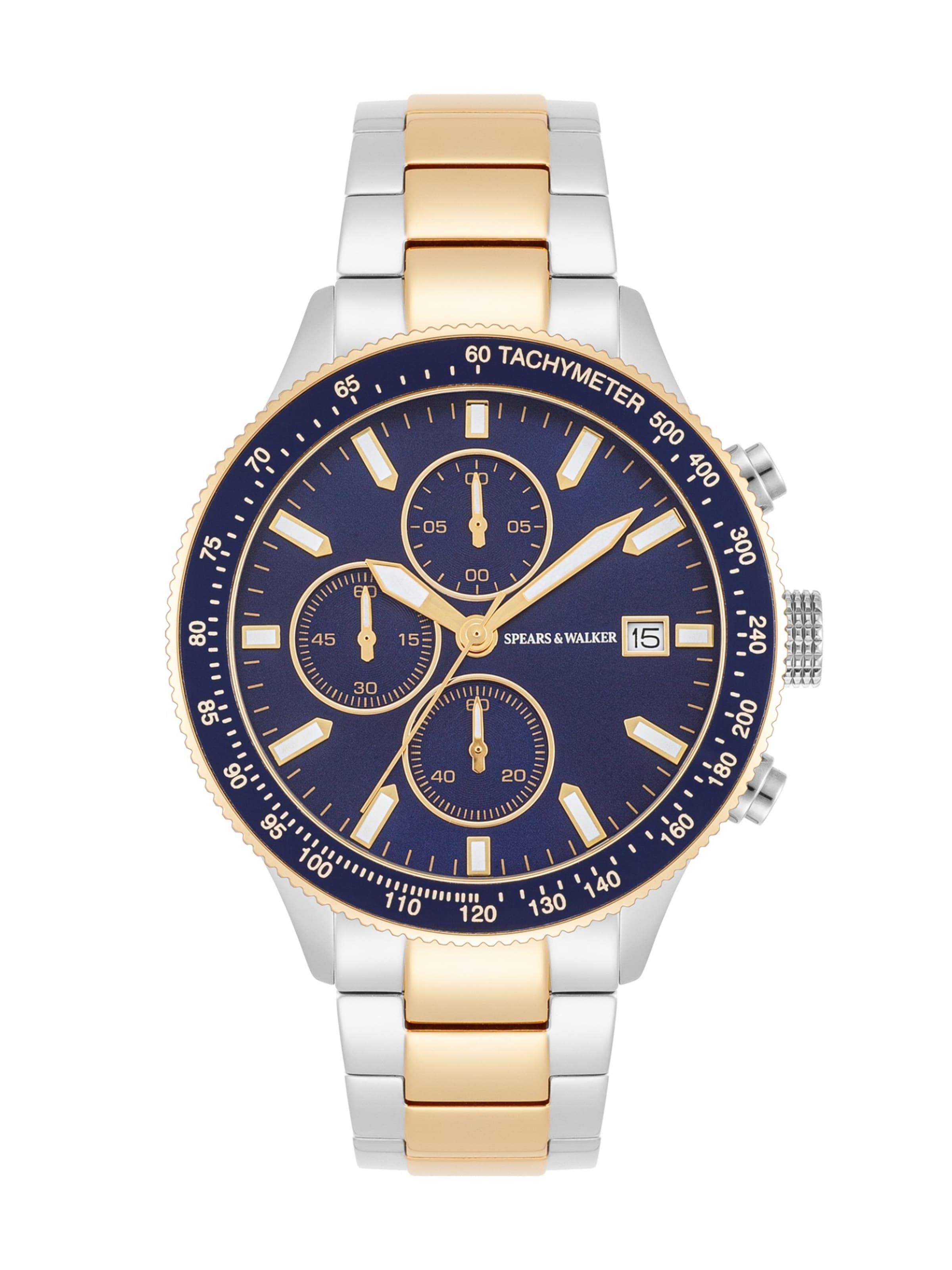 Montre à affichage analogique Spears & Walker en argent : devant