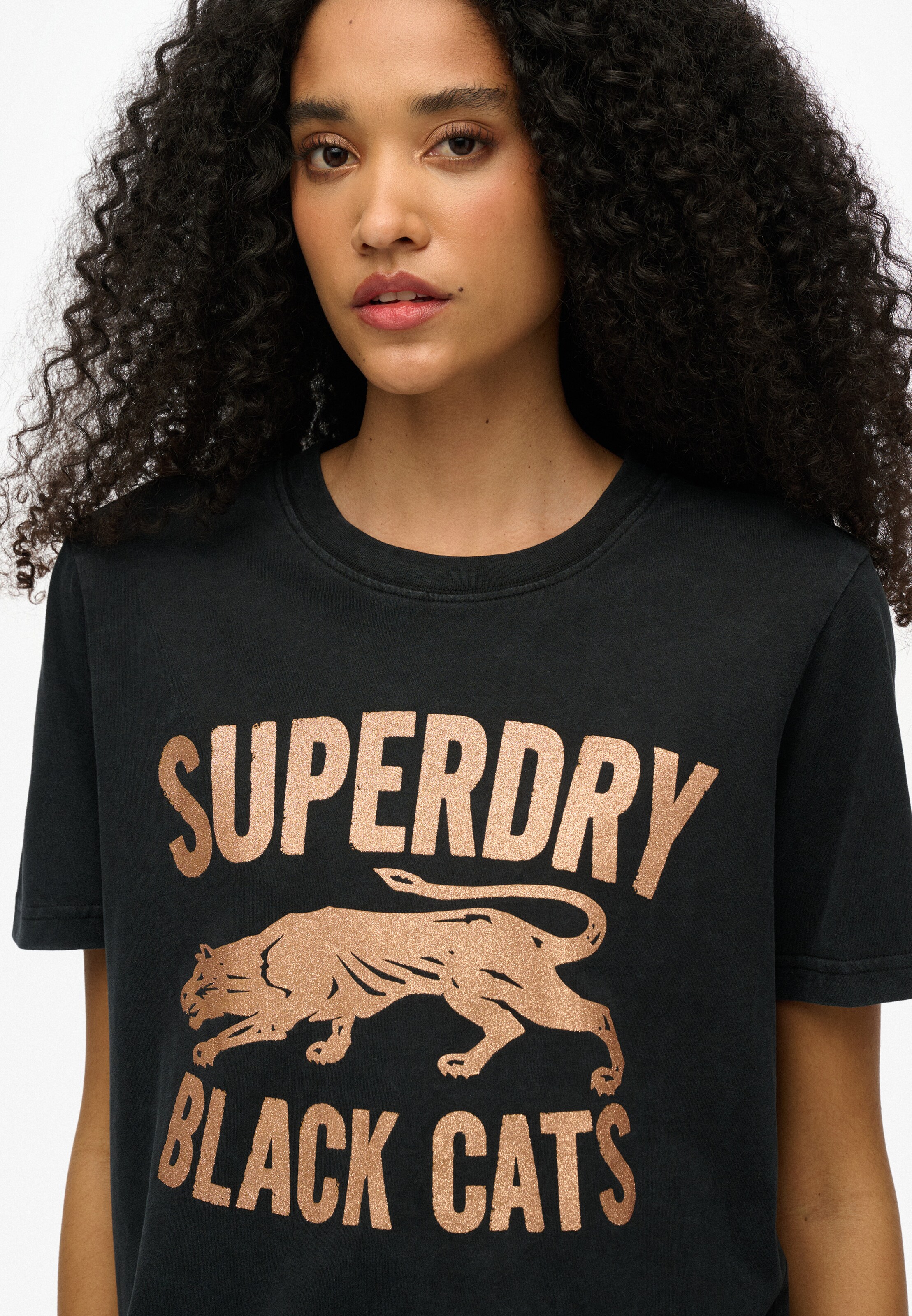 T-shirt 'Varsity' Superdry en noir