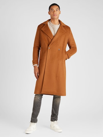 Manteau mi-saison 'SANTONI' Wax London en marron : devant