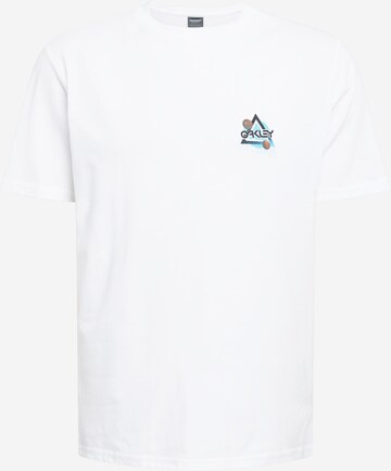 T-Shirt fonctionnel 'SPACE POLYGON' OAKLEY en blanc : devant