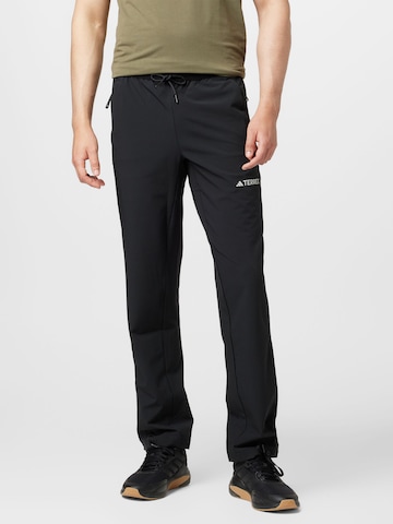 ADIDAS TERREX Normální Sportovní kalhoty 'Terrex Liteflex Hiking Bottoms' – černá: přední strana