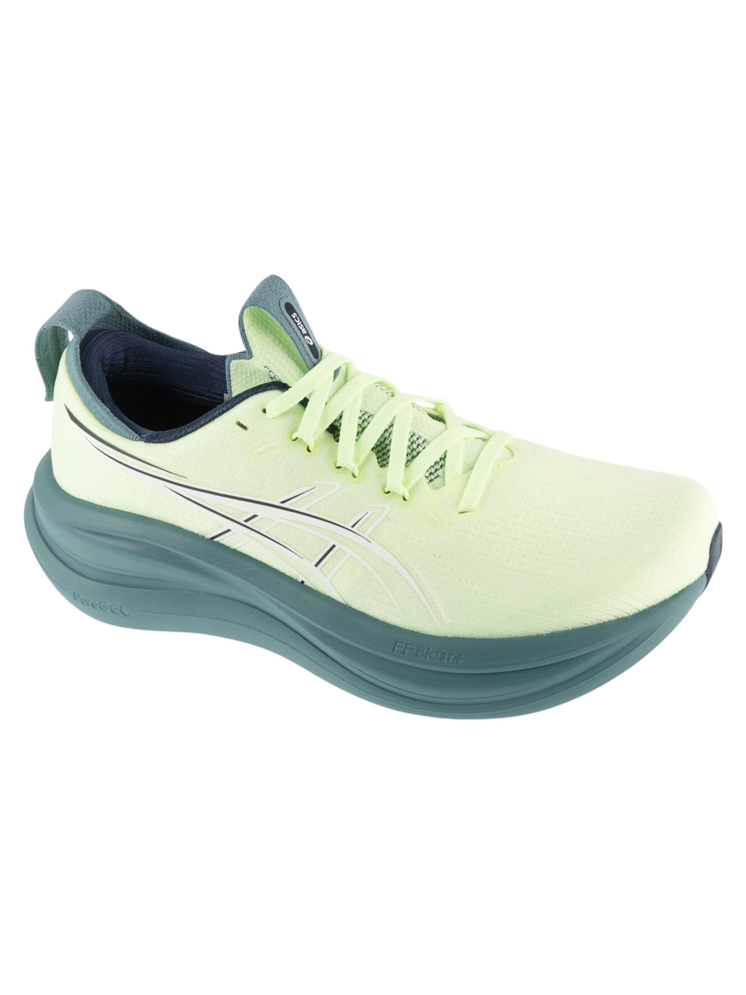 ASICSTenisice za trčanje 'Gel-Nimbus 28' - zelena boja: prednji dio