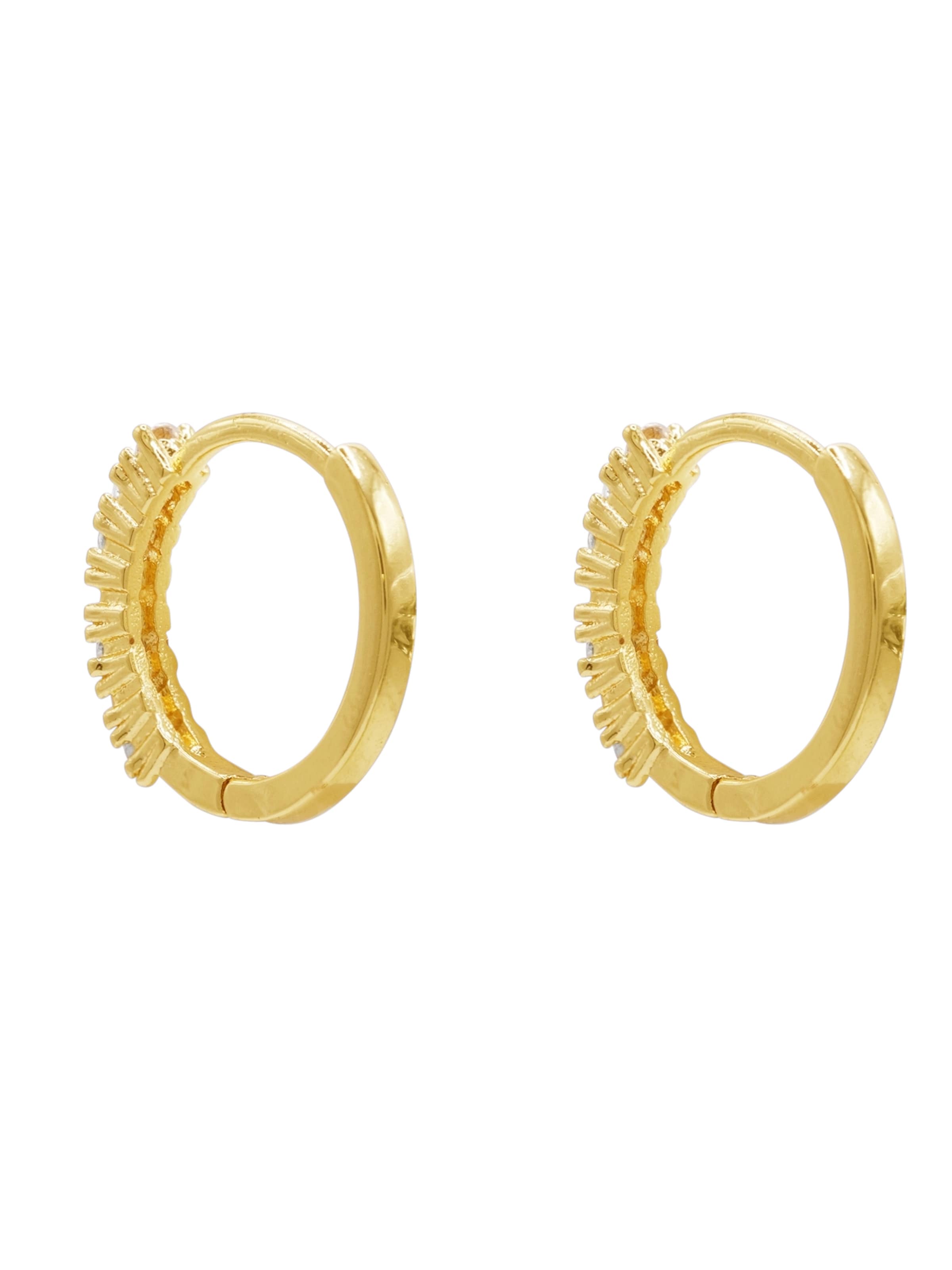 Boucles d'oreilles 'Mascha' Heideman en or : devant