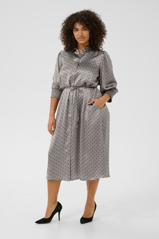 KAFFE CURVE Shirt Dress 'Emine' in Grey: front