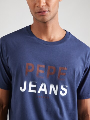 Tricou de la Pepe Jeans pe albastru