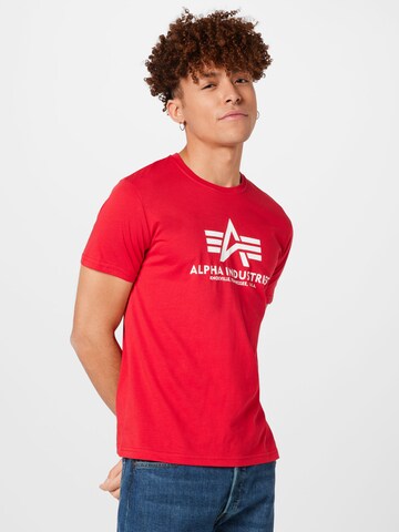 ALPHA INDUSTRIES Shirt in Rood: voorkant
