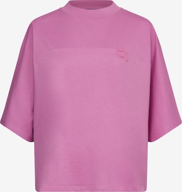 Karl Lagerfeld Koszulka oversize ' Ikonik 2.0 ' w kolorze różowy: przód