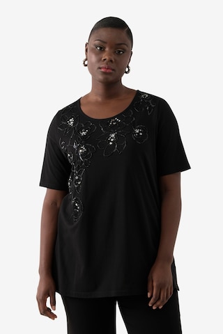 T-shirt Ulla Popken en noir : devant