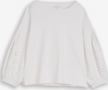 TOM TAILOR Sweatshirt i hvid: forside