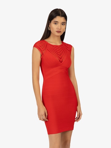 Kraimod Εφαρμοστό φόρεμα σε κόκκινο: μπροστά