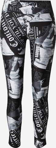 Leggings de la Versace Jeans Couture pe negru: față